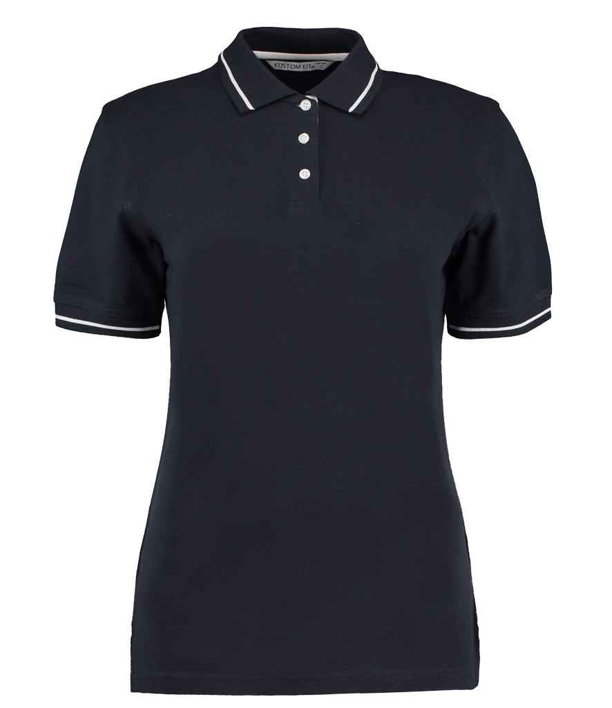 Kustom Kit Ladies St Mellion Tipped Cotton Piqué Polo Shirt