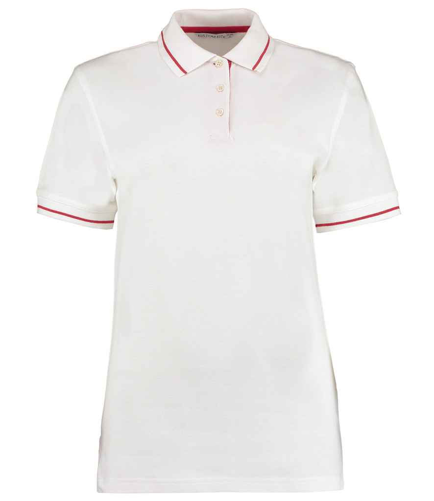 Kustom Kit Ladies St Mellion Tipped Cotton Piqué Polo Shirt