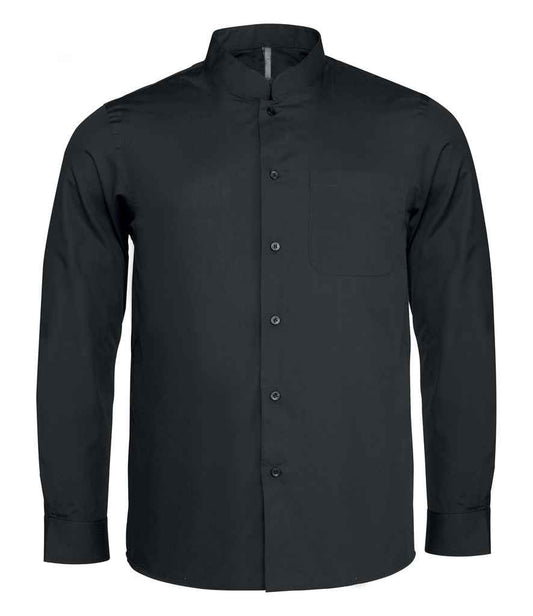 Kariban Long Sleeve Mandarin Collar Shirt