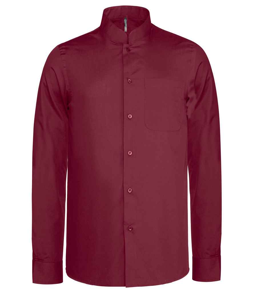 Kariban Long Sleeve Mandarin Collar Shirt