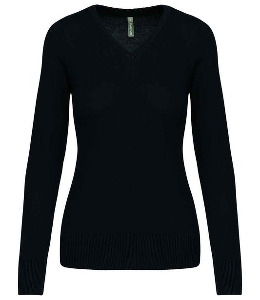 Kariban Ladies Cotton Acrylic V Neck Sweater