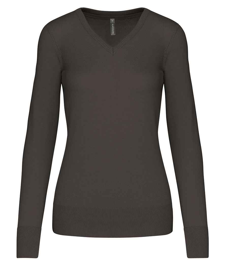 Kariban Ladies Cotton Acrylic V Neck Sweater