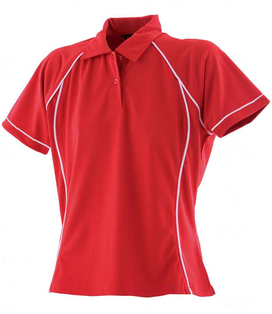 Finden + Hales Ladies Performance Piped Polo Shirt