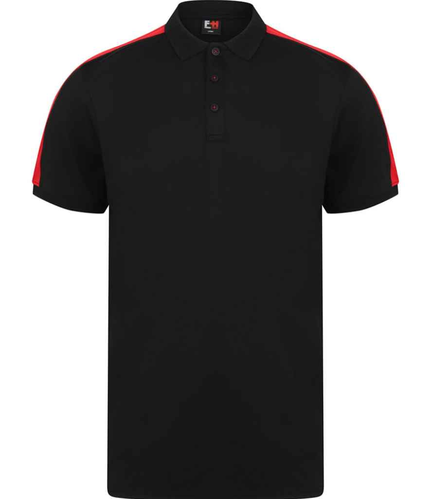 Finden + Hales Unisex Contrast Panel Piqué Polo Shirt