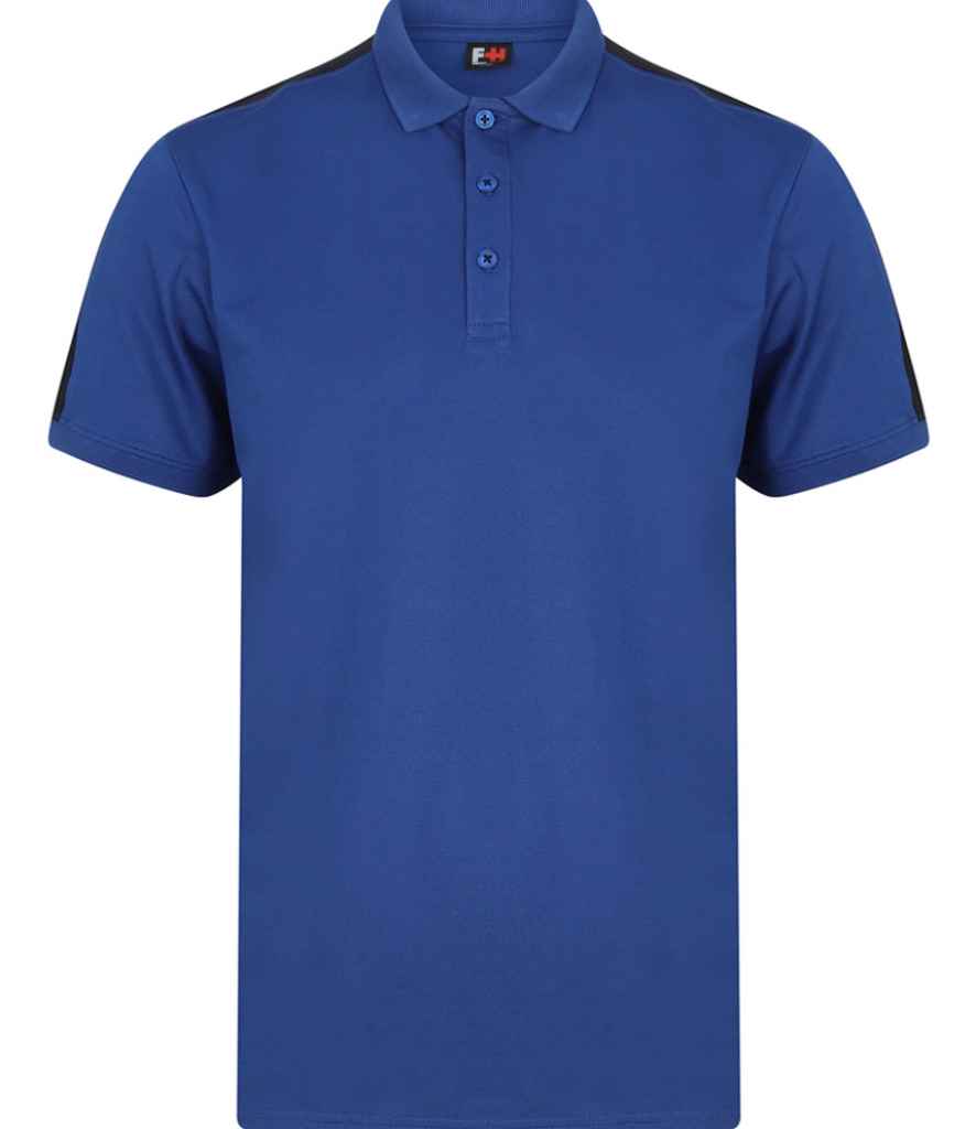 Finden + Hales Unisex Contrast Panel Piqué Polo Shirt