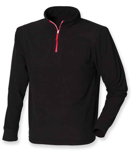 Finden + Hales Zip Neck Piped Micro Fleece