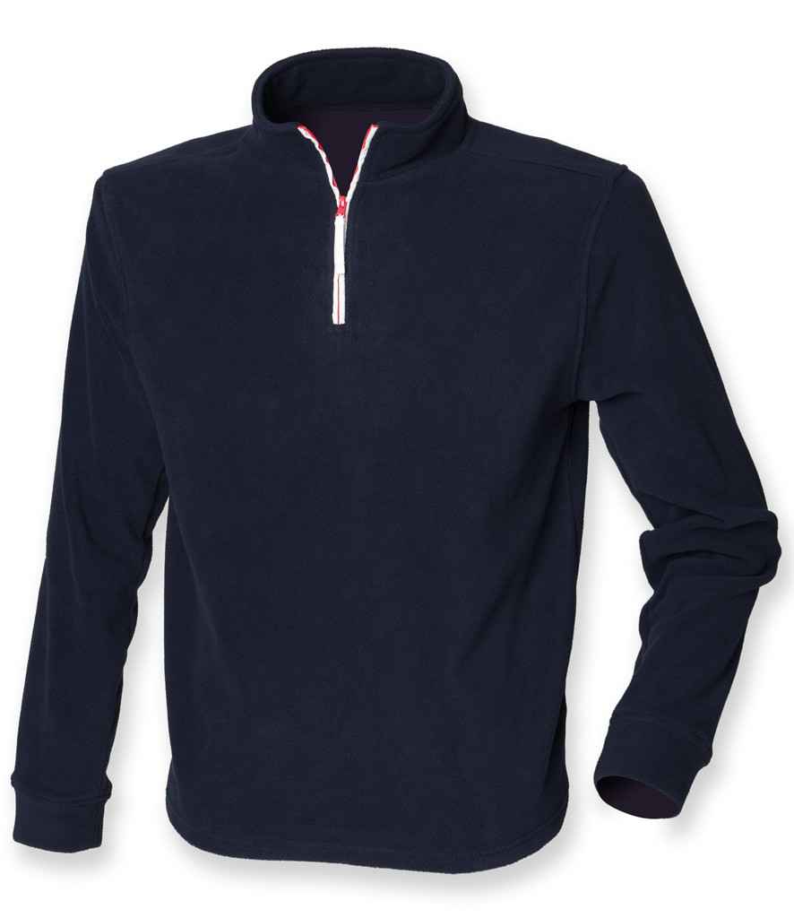 Finden + Hales Zip Neck Piped Micro Fleece