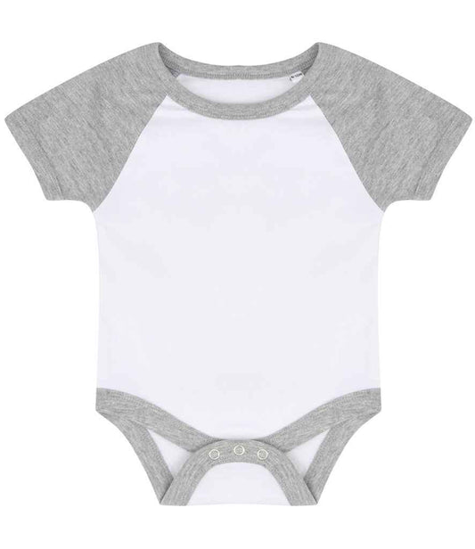 Larkwood Llewys Byr Hanfodol Babi Bodysuit Baseball