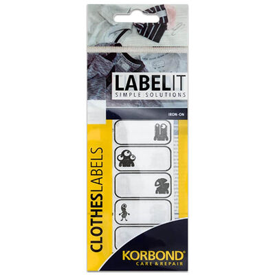 KORBOND® LABELIT 15 x 45x22mm Novelty Write On Clothes Labels