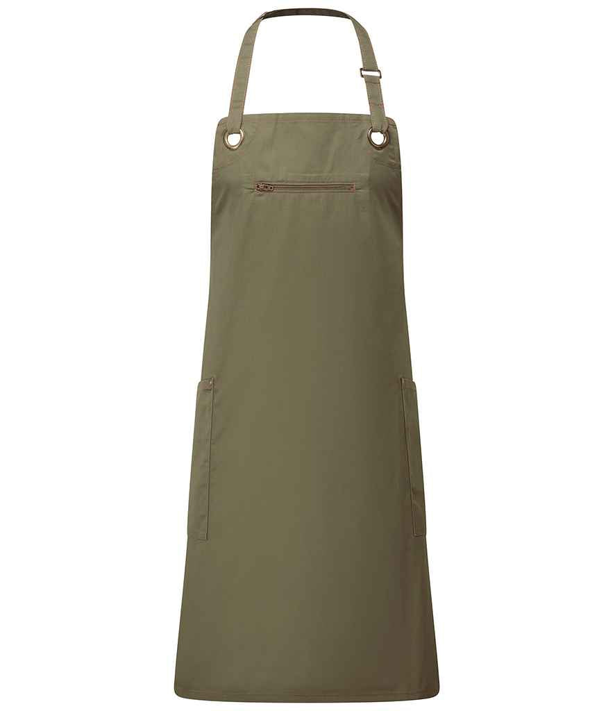 Premier Barley Contrast Stitch Bib Apron