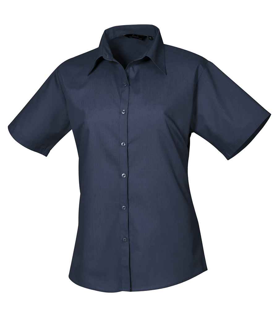 Premier Ladies Short Sleeve Poplin Blouse