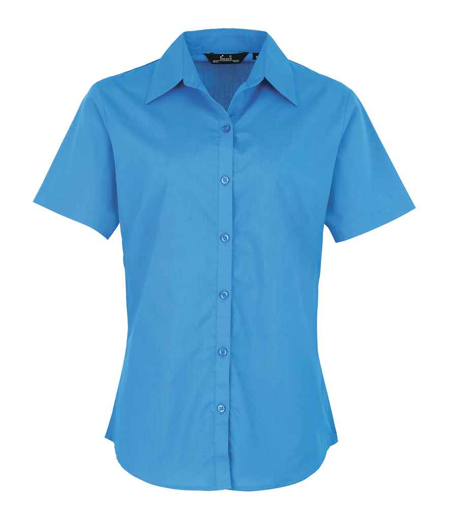 Premier Ladies Short Sleeve Poplin Blouse