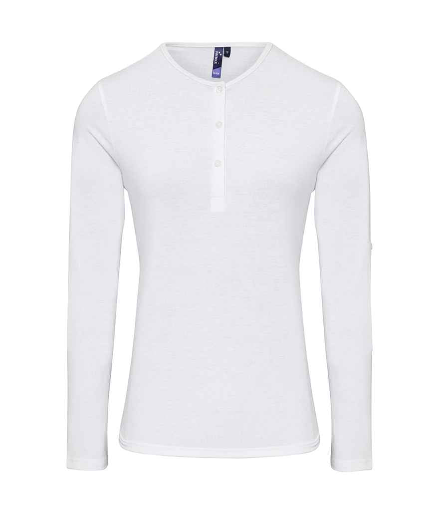 Premier Ladies Long John Roll Sleeve T-Shirt