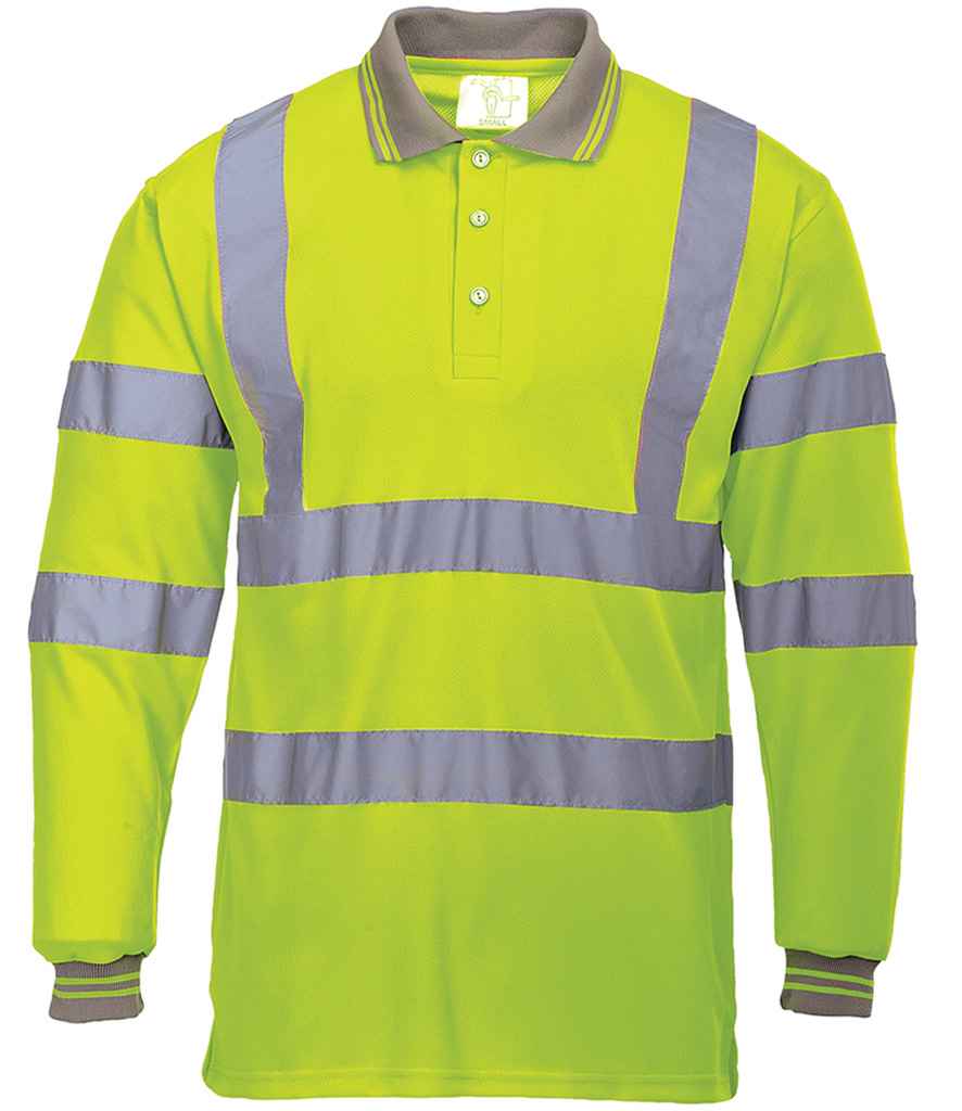 Portwest Hi-Vis Long Sleeve Polo Shirt