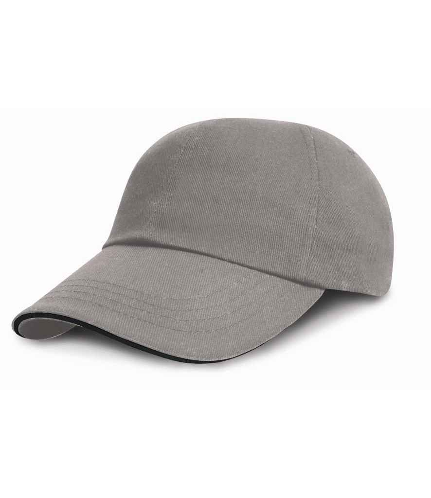 Result Low Profile Heavy Brushed Cotton Cap with Sandwich Peak