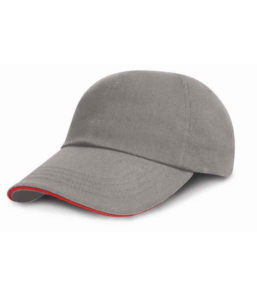 Result Low Profile Heavy Brushed Cotton Cap with Sandwich Peak