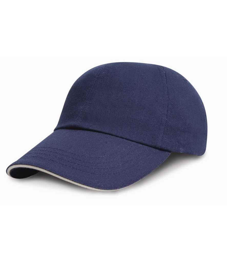 Result Low Profile Heavy Brushed Cotton Cap with Sandwich Peak