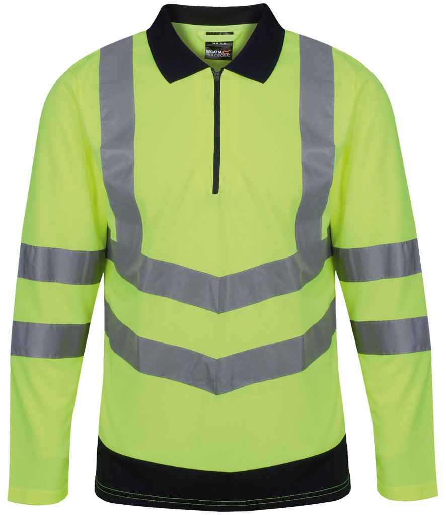 Regatta High Visibility Pro Long Sleeve Polo Shirt