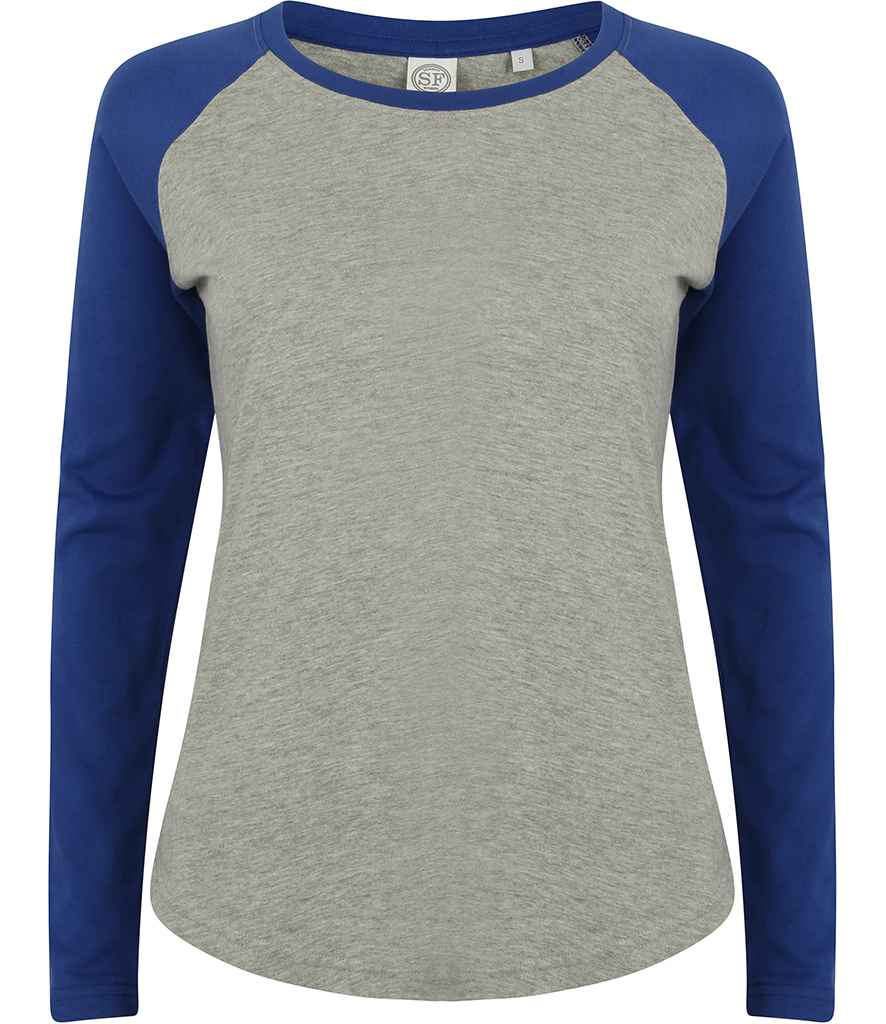 SF Ladies Long Sleeve Baseball T-Shirt