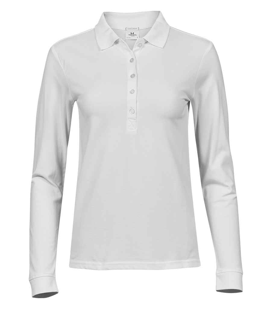 Tee Jays Ladies Luxury Stretch Long Sleeve Polo Shirt