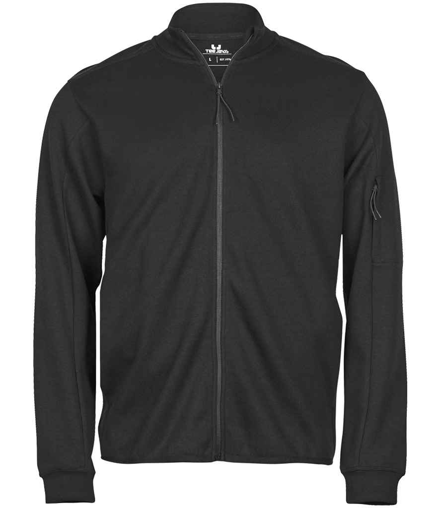 Tee Jays Athletic Zip Sweat Llawn Aberteifi