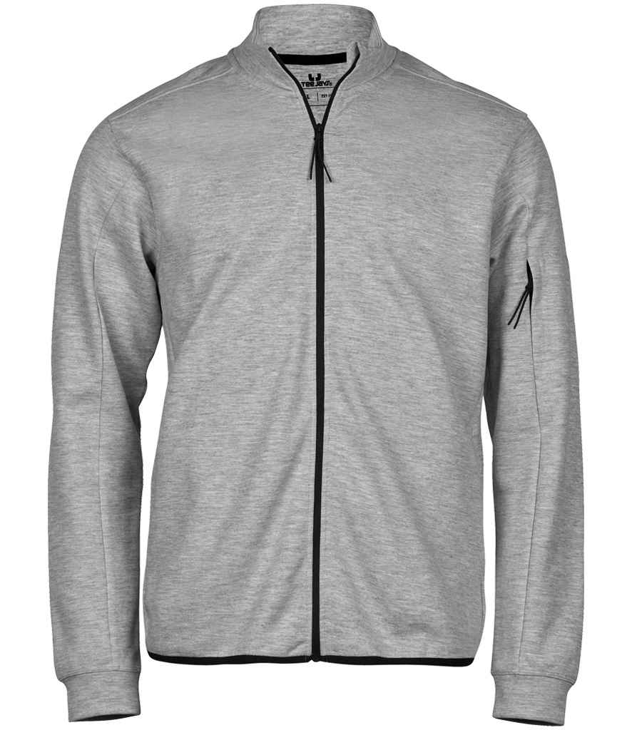 Tee Jays Athletic Zip Sweat Llawn Aberteifi