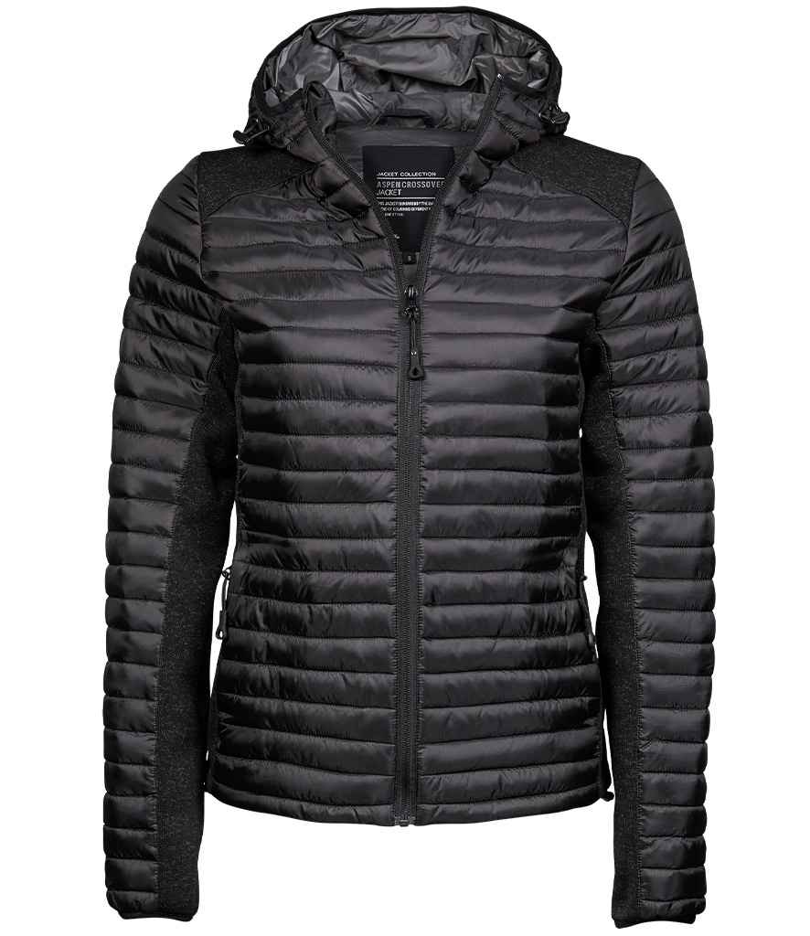 Tee Jays Ladies Crossover Hooded Padded Outdoor Jacket