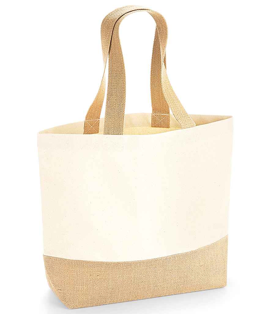 Westford Mill Jute Base Canvas Tote Bag