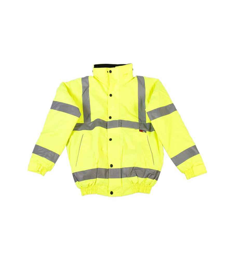 Warrior Hi-Vis Fleece Lined Bomber Jacket