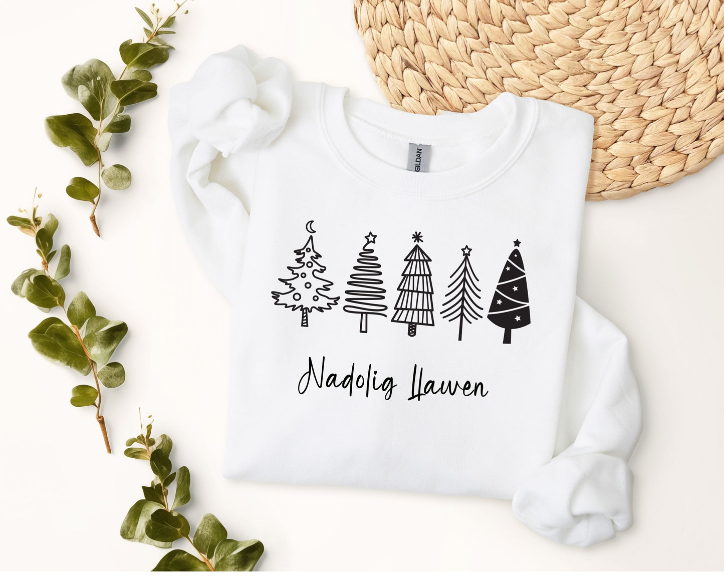 5 Christmas trees sweatshirt