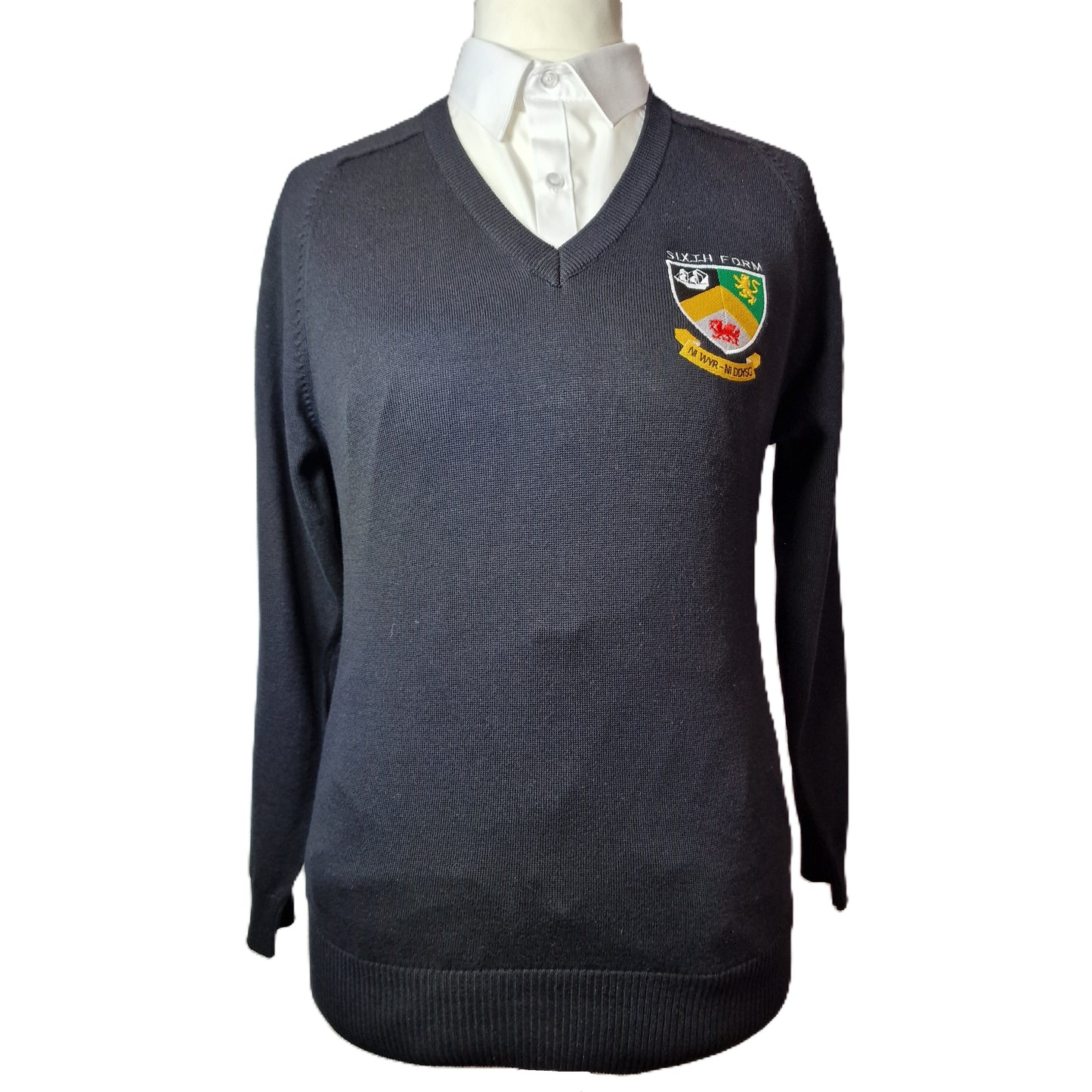 Ysgol Uwchradd Caergybi - Black V Neck Jumper - 6th Form