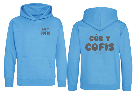 Côr y Cofis Hoodie Youth atoll Blue