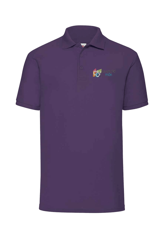 Childs Purple Polo Côr Ieuenctid Môn